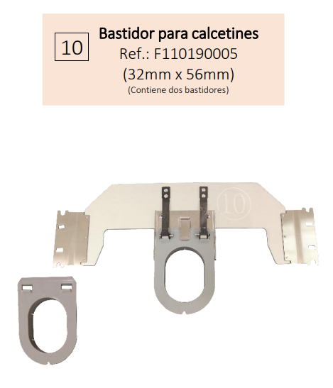 BASTIDOR ALFA 1200 PARA CALCETINES ( 32 mm X 56 mm )